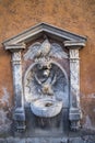 Fountain with Dragon near St Peters Square in Rome Italy