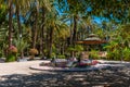 Fountain in El Palmeral municipal park in Elche, Spain Royalty Free Stock Photo