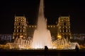 Fountain on the embankment in Baku city. Government house Royalty Free Stock Photo