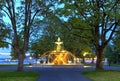 Fountain at the English garden, Geneva Royalty Free Stock Photo