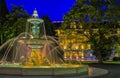 Fountain at the English garden, Geneva Royalty Free Stock Photo