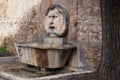 Fountain at the entrance of the Orange Trees Garden in Rome, Italy