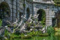 Fountain of Eolo to Royal Palace gardens in Caserta, Italy