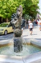 Fountain on Ermou Street in Athens