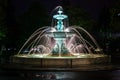 The fountain of the Europe park at night.