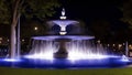 The fountain and the Europe park at night. Royalty Free Stock Photo