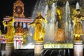 Fountain exhibition evening holiday light moscow