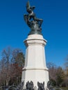 Fountain of Fallen Angel, highlight of Buen Retiro Park. Buen Re Royalty Free Stock Photo