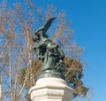 Fountain of Fallen Angel, highlight of Buen Retiro Park. Buen Re Royalty Free Stock Photo