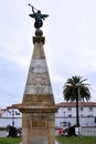 Fountain of Fame in Ferrol, in front of the Puerta del Parque del Arsenal Militar. Galicia, Spain, October 7, 2019