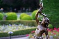 fountain The famous gardens of Butchert on Victoria Island. Canada. The Butchart Gardens Royalty Free Stock Photo