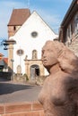 Fountain figure in center of Gleisweiler. Region Palatinate in Germany