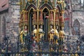 fountain figures in the square in Nuremberg Royalty Free Stock Photo