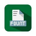 Fountain file extension flat icons. symbol document files, format type. Can be used for websites, software, UI and mobile apps