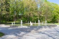 Fountain fish with child in Olsztyn.