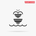 Fountain flat vector icon