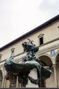 Fountain fontane dei mostri marin on piazza - Florence Royalty Free Stock Photo