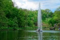 Fountain in form of snake with open mouth Royalty Free Stock Photo