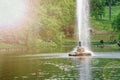 Fountain in form of snake with open mouth Royalty Free Stock Photo