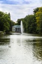 Fountain in the form of a snake in the water Royalty Free Stock Photo