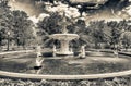 Fountain of Forsyth Park in Savannah, Georgia - USA Royalty Free Stock Photo