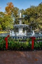 Fountain in Forsythe Park Royalty Free Stock Photo