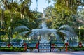 Fountain in Forsythe Park Royalty Free Stock Photo