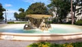 Panorama of Fountain four horses in Rimini.