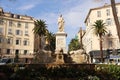 The Fountain of Four Lions in the Corsican city of Ajaccio in September 2019