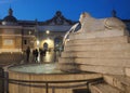 Fountain of the four lions in Rome, Italy