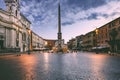 Piazza Navona Square in the morning, Rome, Italy. Royalty Free Stock Photo