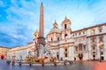 Piazza Navona Square in the morning, Rome, Italy. Royalty Free Stock Photo