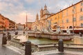 Piazza Navona Square in the morning, Rome, Italy. Royalty Free Stock Photo