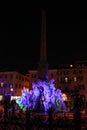 Fountain of the four Rivers and obelisk in Rome Royalty Free Stock Photo