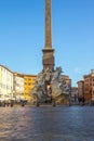 Fountain of the Four Rivers on the Piazza Navona, Rome Royalty Free Stock Photo