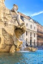 Fountain of the Four Rivers on the Piazza Navona, Rome Royalty Free Stock Photo