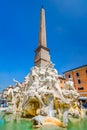 Fountain of four rivers in Piazza Navona, Rome,Italy Royalty Free Stock Photo