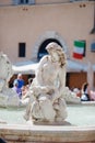 Fountain Four rivers in Piazza Navona, Rome, Italy, Europe, blue sky light sun Royalty Free Stock Photo