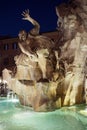 Fountain of the Four Rivers  in the Piazza Navona in Rome, Italy Royalty Free Stock Photo