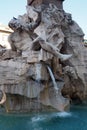 Fontana dei Quattro Fiumi in Navona square in Rome, Italy Royalty Free Stock Photo