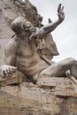 Fountain of the Four Rivers in Rome, Italy Royalty Free Stock Photo