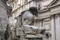 Fountain of the Four Rivers in Rome, Italy Royalty Free Stock Photo