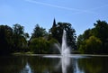 Fountain in the French Garden in the Old Town of Celle, Lower Saxony Royalty Free Stock Photo