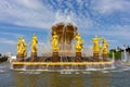 Fountain `Friendship of Nations` in Exhibition of economic achievements VDNH, Moscow, Russia