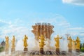 Fountain Friendship of Peoples or Friendship of Nations of the USSR on VDNH park in Moscow