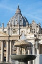 Fountain in front of the Basilica of St. Peter, Vatican City, Rome