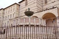 Fountain in front of the cathedral of saint Laurentz