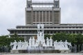 Fountain in front of the Grand People`s Study House, Pyongyang, North Korea Royalty Free Stock Photo