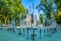 Fountain in front of the Ivan Vazov theatre in Sofia, Bulgaria Royalty Free Stock Photo