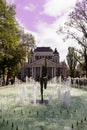 Fountain in front of the national theater in sofia, bulgaria Royalty Free Stock Photo